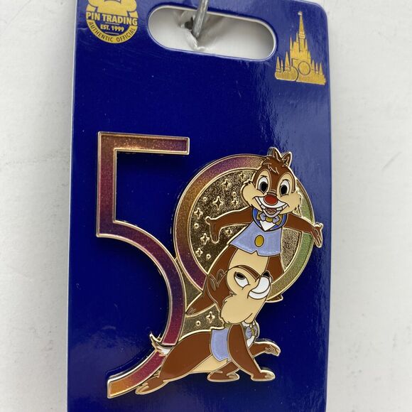Walt Disney World Pin Chip ‘n Dale and 50th Anniversary WDW Parks - Picture 3 of 4